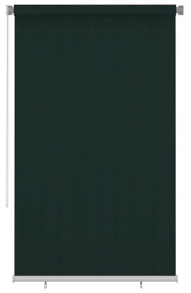 Rullgardin utomhus 140x230 cm mörkgrön HDPE