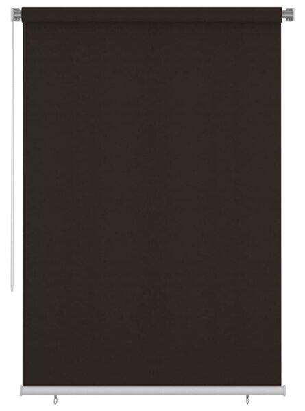 Rullgardin utomhus 160x230 cm brun HDPE