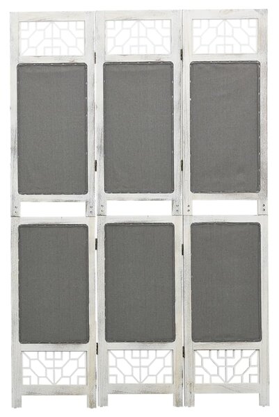 Rumsavdelare 3 paneler grå 105x165 cm tyg