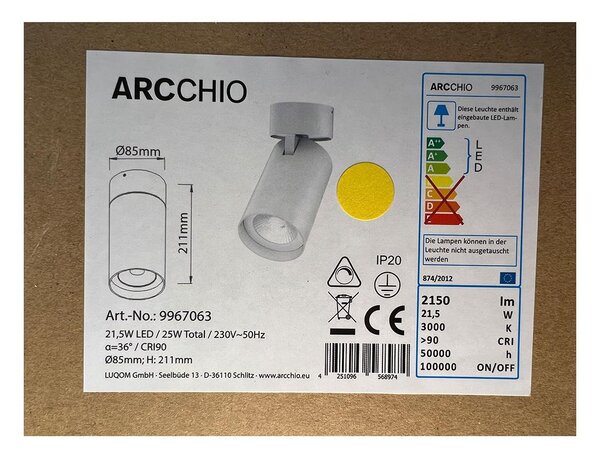 Arcchio - LED spotlight THABO LED/21,5W/230V CRI90