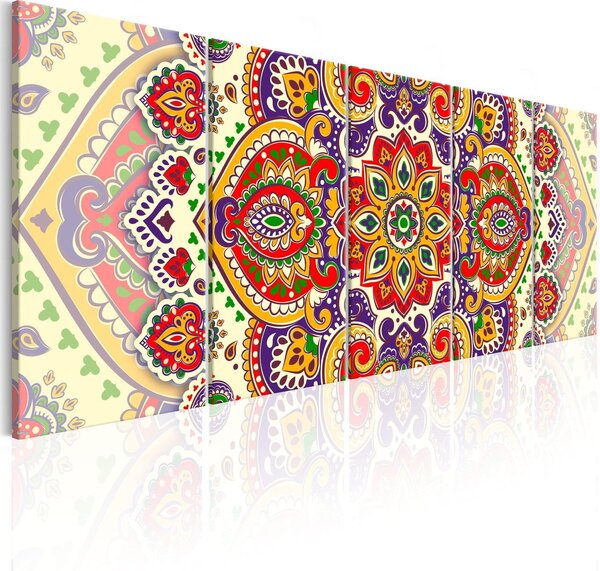 Canvas Tavla - Colourful Ornament - 225x90