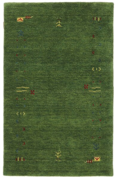 Gabbeh Loom Frame Matta - Grön 100x160