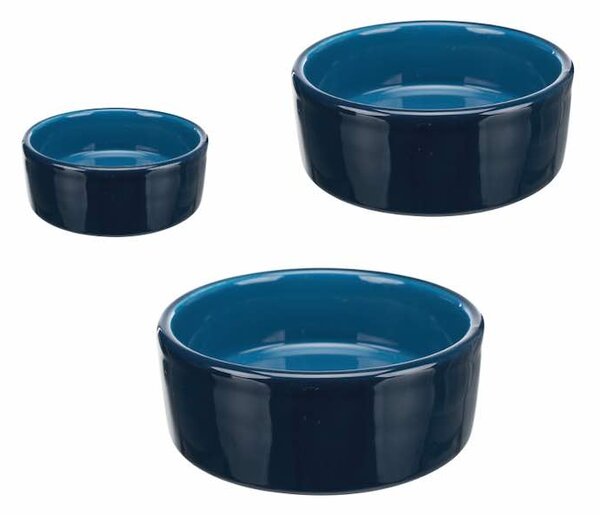 Keramikskål hund, Mörkblå 1,4 L