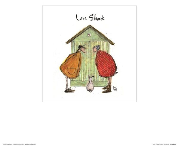Konsttryck Sam Toft - Love Shack, (30 x 30 cm)
