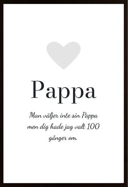 Hyllning, Pappa (Egen Text) Poster