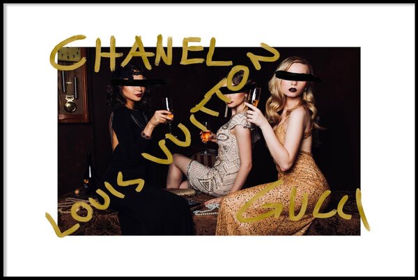 CHANEL VUITTON GUCCI POSTER - 70x100