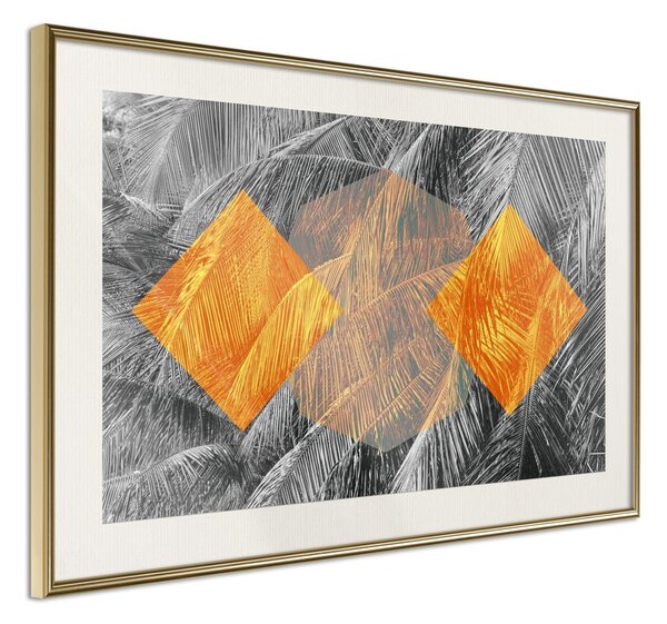 Inramad Poster / Tavla - Agent Orange - 45x30 Guldram med passepartout