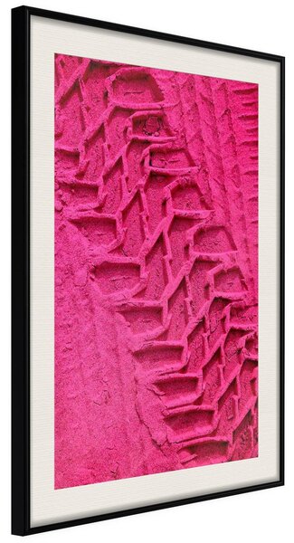 Inramad Poster / Tavla - Amaranth Sand - 40x60 Svart ram med passepartout