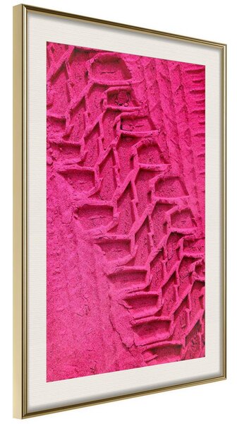 Inramad Poster / Tavla - Amaranth Sand - 40x60 Guldram med passepartout