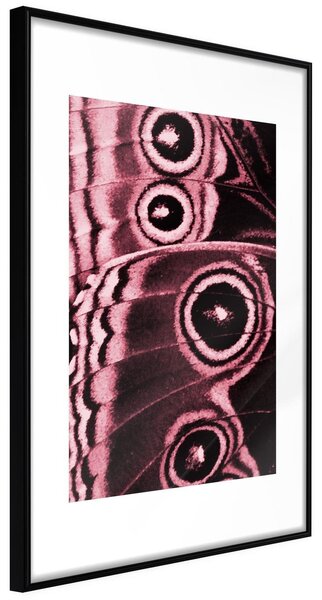 Inramad Poster / Tavla - Butterfly Wings - 20x30 Svart ram