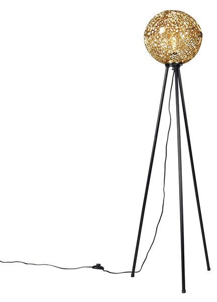 Art Deco golvlampa stativ guld - Maro
