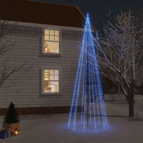 Julgran med markspett 732 blåa lysdioder 500 cm