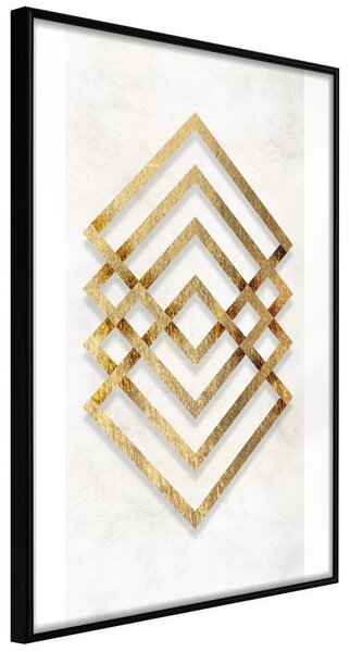 Inramad Poster / Tavla - Golden Inlay - 20x30 Svart ram