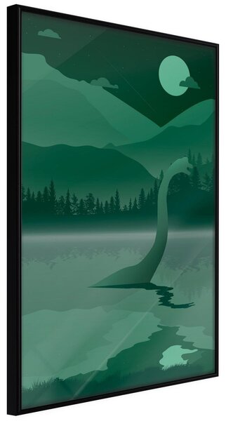 Inramad Poster / Tavla - Loch Ness [Poster] - 20x30 Svart ram
