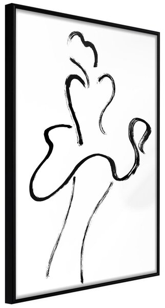 Inramad Poster / Tavla - Marilyn Outline - 20x30 Svart ram