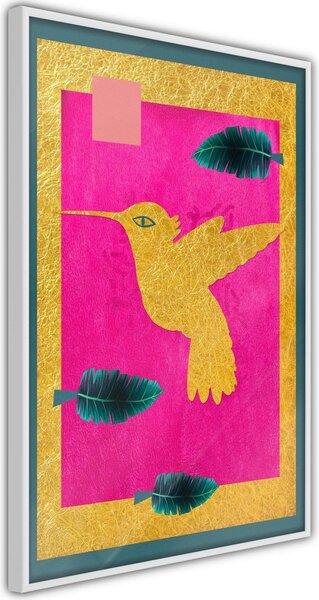 Inramad Poster / Tavla - Native American Hummingbird - 30x45 Vit ram