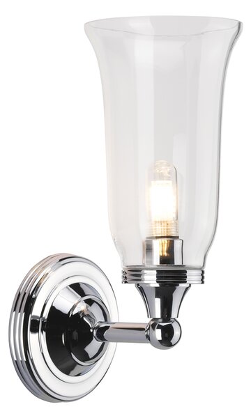 Austen 1-Ljus Vägglampa Polerad Krom 30 cm IP44