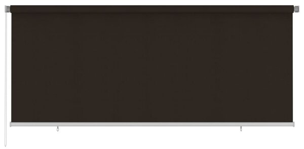 Rullgardin utomhus 350x140 cm brun HDPE