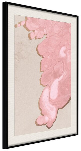 Inramad Poster / Tavla - Pink River - 20x30 Svart ram med passepartout