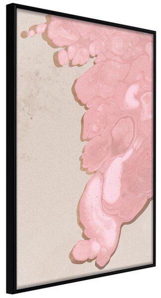 Inramad Poster / Tavla - Pink River - 20x30 Svart ram