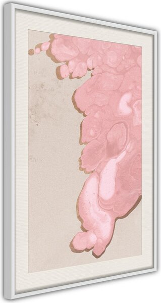 Inramad Poster / Tavla - Pink River - 20x30 Vit ram med passepartout