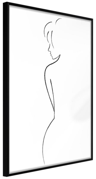 Inramad Poster / Tavla - Silhouette - 20x30 Svart ram