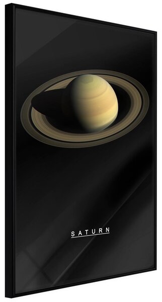 Inramad Poster / Tavla - The Solar System: Saturn - 20x30 Svart ram