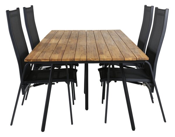 CHAN COPACABANA Matbord 200x100 cm + 4 höga stolar | Utemöbler