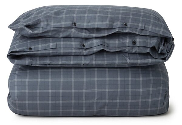 Lexington Checked Lyocell/Cotton Pin Point Oxford Påslakan 150x210 Grå