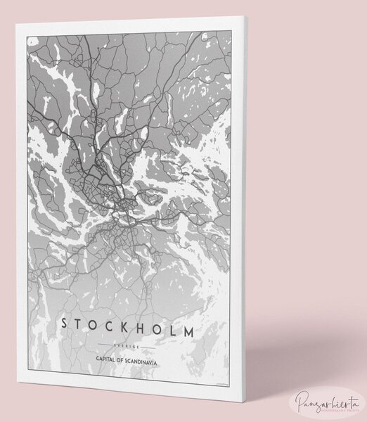Stockholm - Kartposter - 40x50