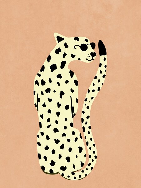 Illustration Cool Cheetah, Raissa Oltmanns, (30 x 40 cm)