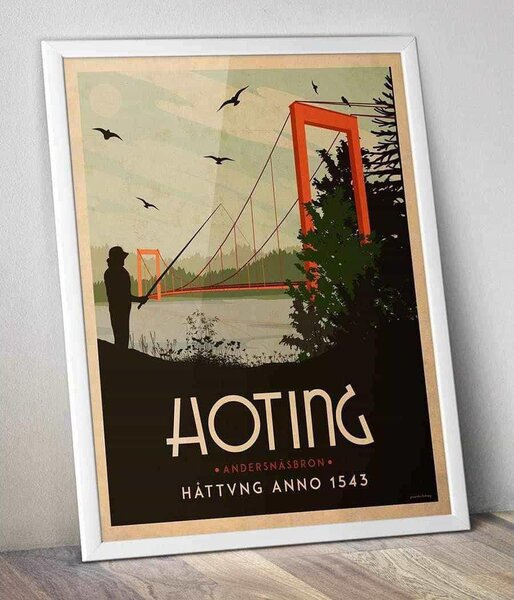 Hoting Andersnäset - Art deco poster - 40x50
