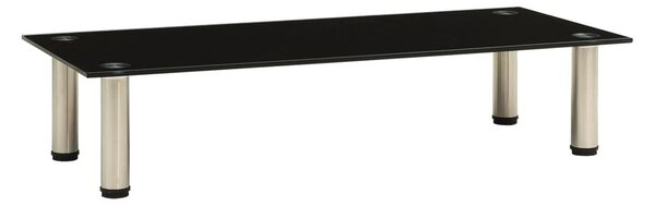 TV-bänk svart 80x35x17 cm härdat glas - Svart