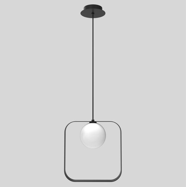 Ljuskrona med upphängningsrem TULA 1xG9/28W/230V vinklat svart