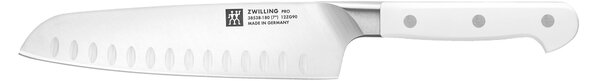 ZWILLING Pro le blanc Santoku Japansk kockkniv 18 cm, Vit, Hollow ground