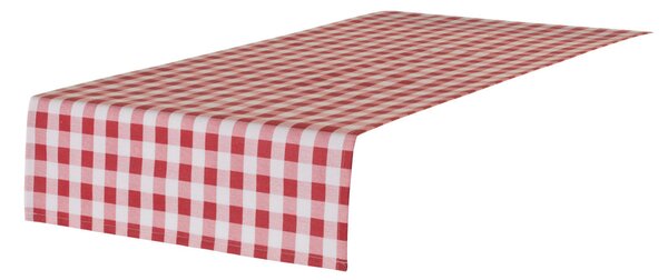 PULSIVA Löpare Square; 40x130 cm (BxL); Röd/Vit; Rektangulär