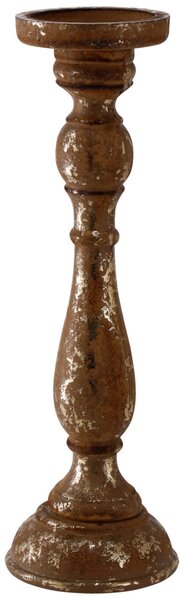 Ljusstake Necla; 11.5x37 cm (ØxH); Brun/Guldfärg