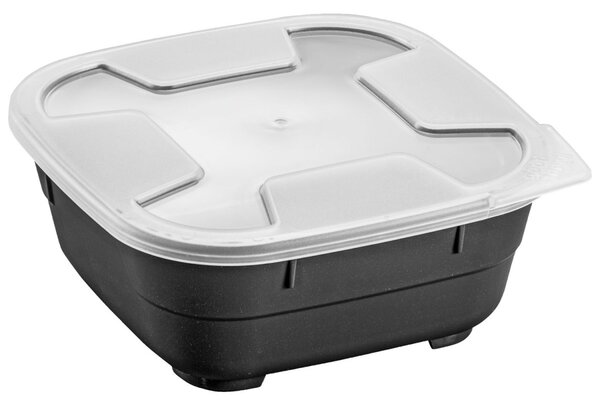 Thermohauser Återanvändbar matlåda Goodbowl; 550ml, 14.2x14.2x6.1 cm (LxBxH); Antracit; Kvadratisk; 5 Styck / Förpackning