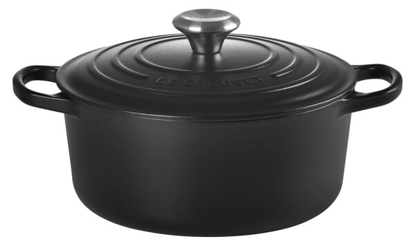 Le Creuset Gjutjärnsgryta Signature rund 24 cm; 4.2l, 24x17.2 cm (ØxH); Svart; Rund