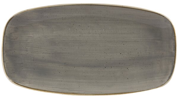 Churchill Chefs Oblong fat Stonecast Peppercorn; 35.5x18.9 cm (LxB); Grå/Brun; Rektangulär; 6 Styck / Förpackning