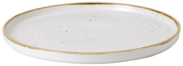 Churchill Tallrik rund Stonecast Barley White med kant; 27.5x2 cm (ØxH); Vit/Brun; Rund; 6 Styck / Förpackning