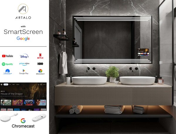 Spegel med LED-belysning M17