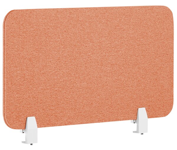 Skrivbordsskärm Avskärmning Röd PET-tyg 80 x 40 cm Modulära Fästklämmor Hemmakontor Beliani