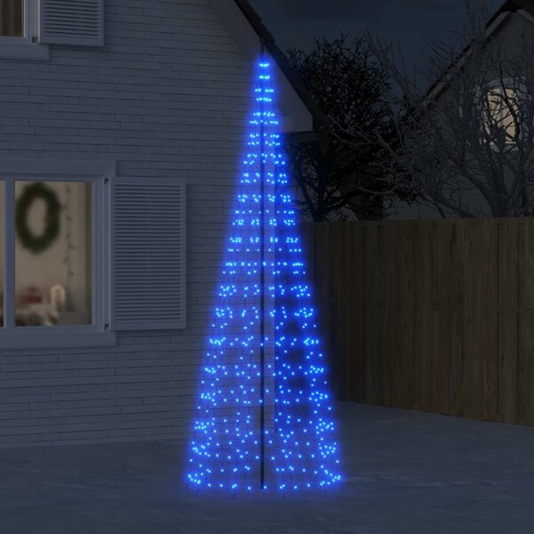 Julbelysning till flaggstång 550 LEDs blå 300 cm