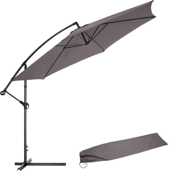 Tectake 403428 parasoll 350 cm - grå