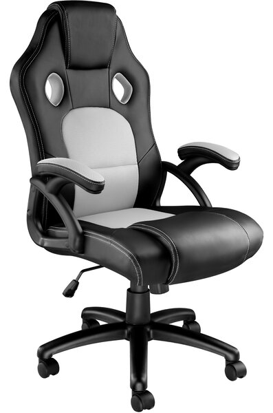 Tectake 403467 kontorsstol tyson - svart/grå