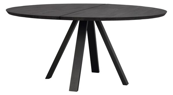 CARRADALE matbord Ø150 svart ek V-ben