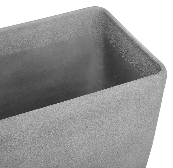 Kruka Grå Sten Blomsterkruka 74 x 32 x 45 cm Modern Minimalistisk Utomhus Inomhus Inredning Tillbehör Beliani