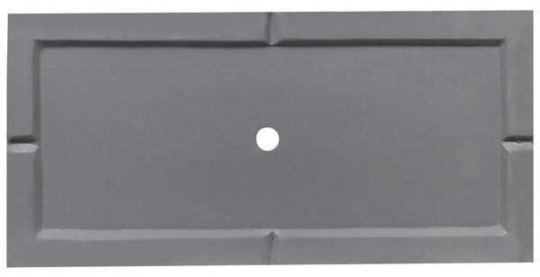 Kruka Grå Fiberlera 50 x 23 x 24 cm Rektangulär Inomhus Utomhus Beliani