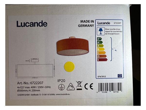 Lucande - Taklampa GALA 4xE27/40W/230V